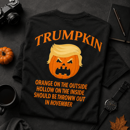 Trumpkin Halloween Shirt, Funny Political Pumpkin Tee, Anti Trump Satire Shirt, Orange on the Outside Halloween Political Gift #OBO