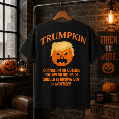Trumpkin Halloween Shirt, Funny Political Pumpkin Tee, Anti Trump Satire Shirt, Orange on the Outside Halloween Political Gift #OBO